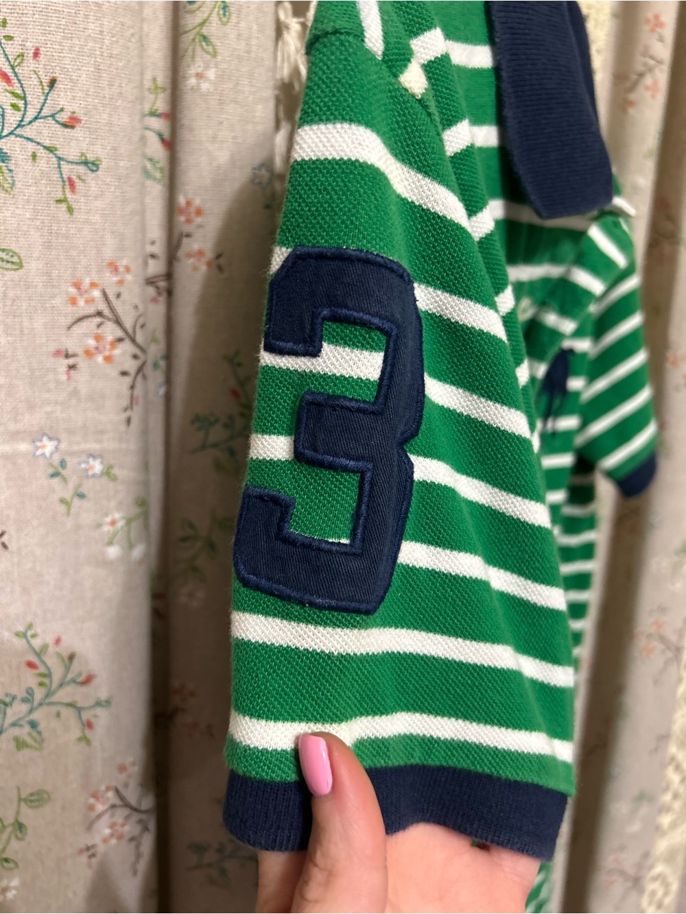 Polo Ralph Lauren Boys Big Pony Striped Polo Shirt M 12-14 EUC - Picture 2 of 4
